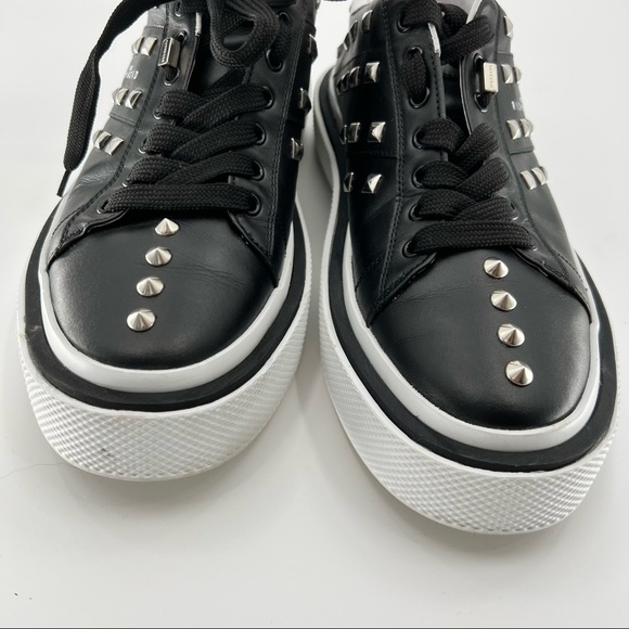 John Richmond black white studded athletic shoes size 10 - Picture 3 of 15